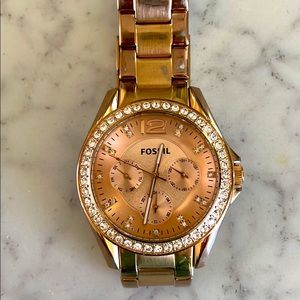 SOLD - Rose Gold Fossil Watch
